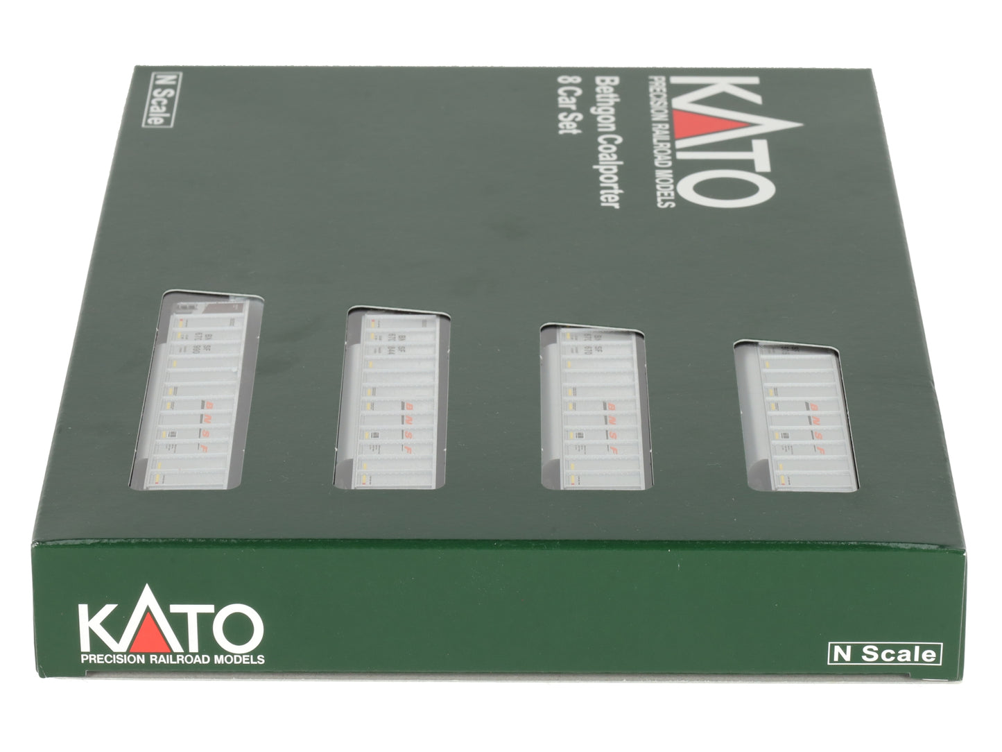 Kato 106-4633 N BNSF Bethgon Coalporter Freight Car with Coal Load (Set of 8) LN/Box