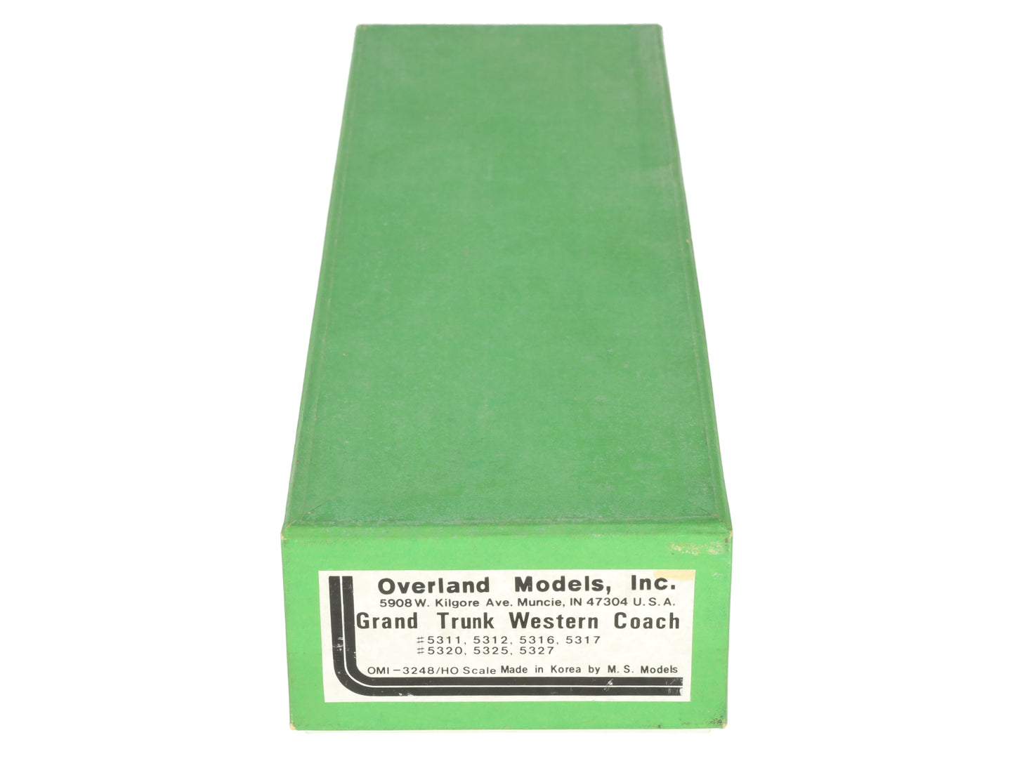 Overland 3248 HO Scale BRASS Grand Turk Western Coach Car - Unpainted EX/Box