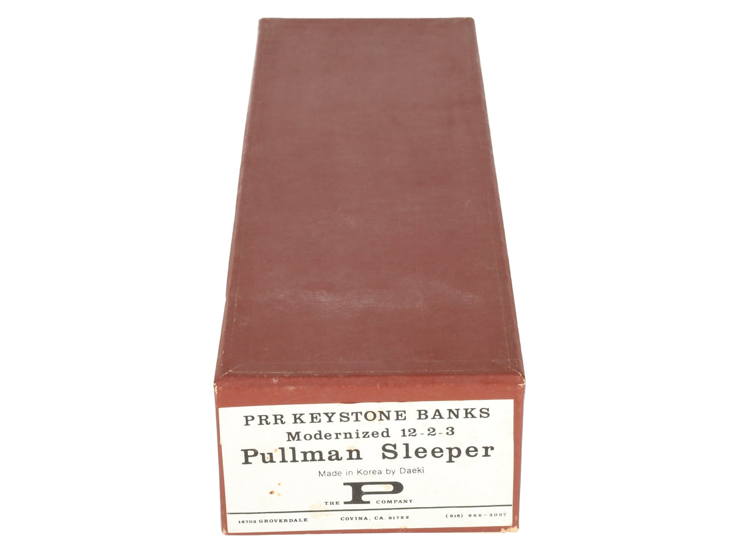 P Company HO Brass PRR Keystone Banks Modernized 12-2-3 Pullman Sleeper EX/Box