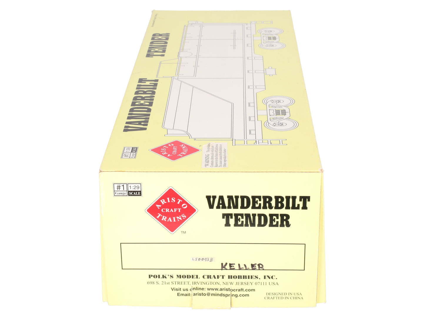Aristo-Craft 21608 G Scale B&O Vanderbilt Tender EX/Box