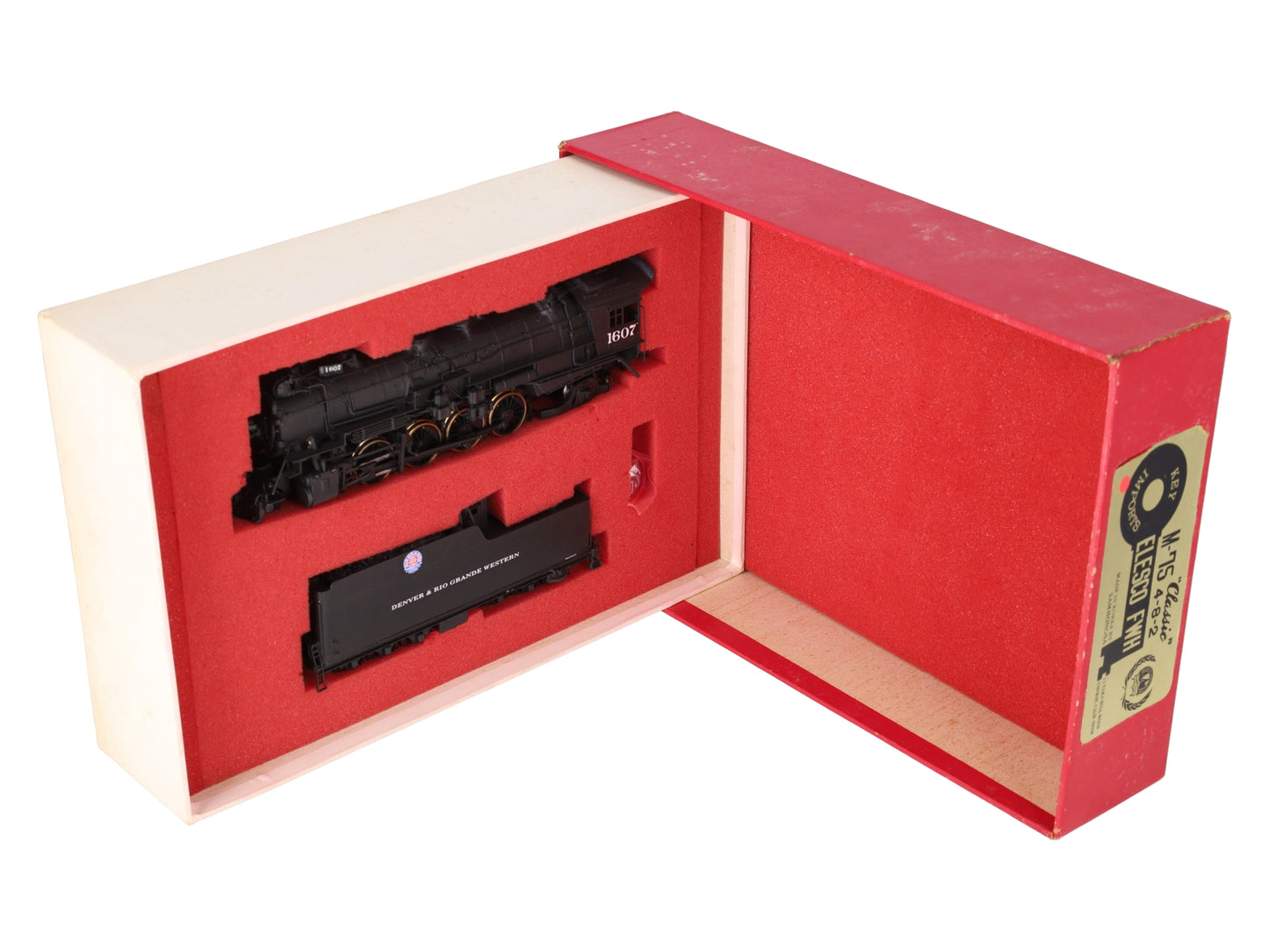 Key Imports HO BRASS D&RGW M-75 4-8-2 Elesco Steam Loco/Tender - Painted/Box