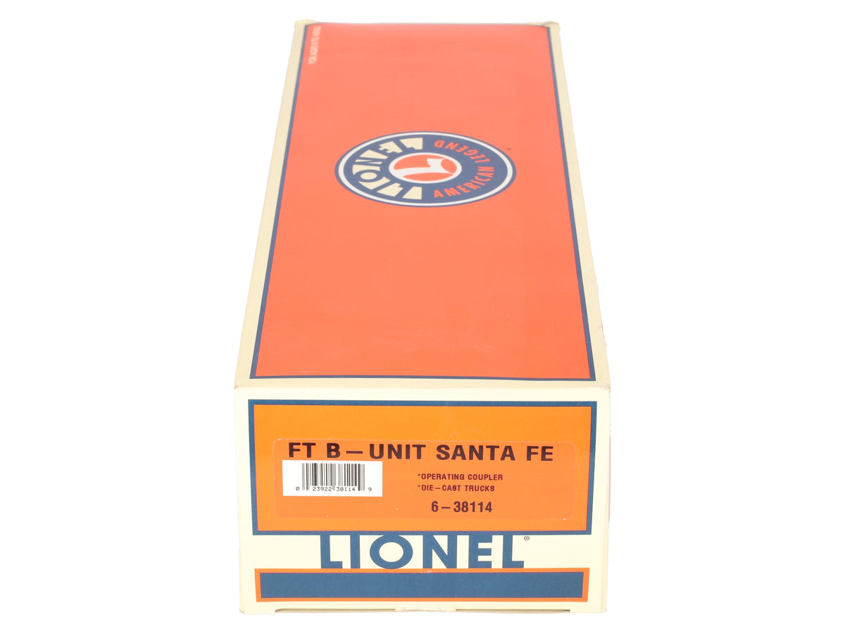 Lionel 6-38114 O Gauge Santa Fe FT Non-Powered B Diesel Locomotive LN/Box