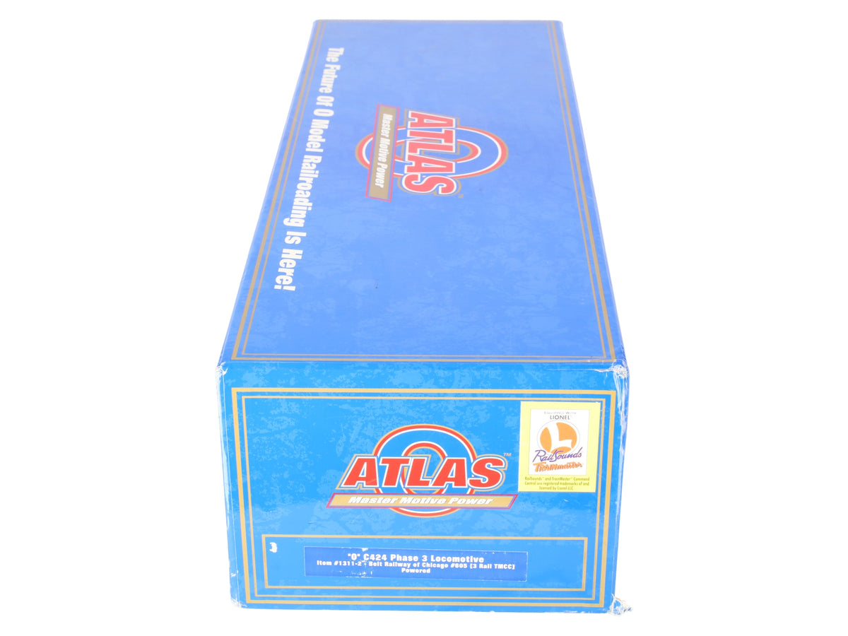Atlas 1311-2 O Belt Railway Chicago C424 Phase 3 Locomotive w/TMCC #605 (3 Rail) EX/Box