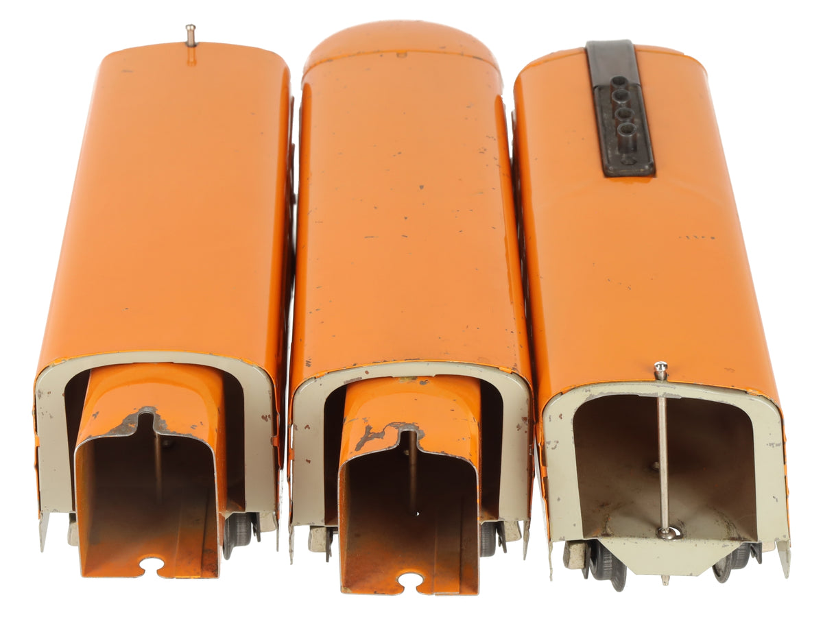 Lionel Vintage O 1700E, 1701 and 1702 Hiawatha Orange/Gray Junior Streamline Set VG
