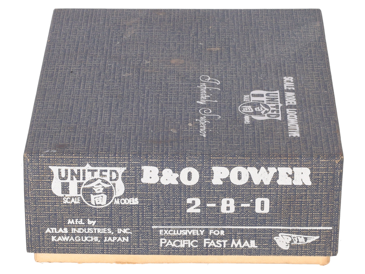 United Scale Models HO BRASS B&O Power 2-8-0 Steam Locomotive & Tender - Painted/Box