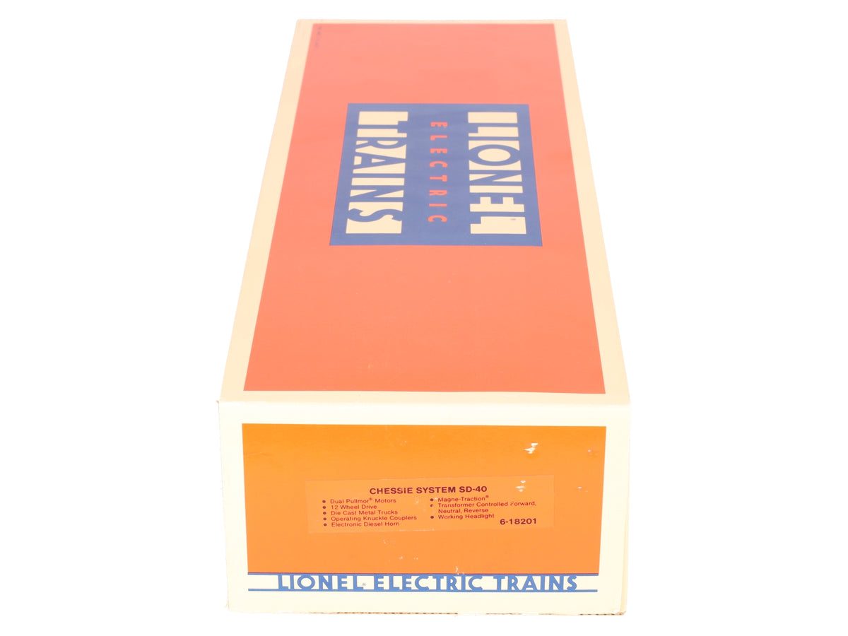 Lionel 6-18201 O Gauge C&O Chessie SD-40 Diesel Locomotive W/ Horn #8201 EX/Box