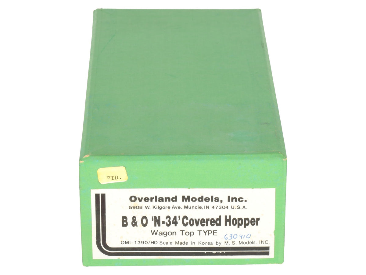 Overland OMI-1390 HO BRASS B&O N-34 Wagon Top Type Covered Hopper #630410- F/P EX/Box