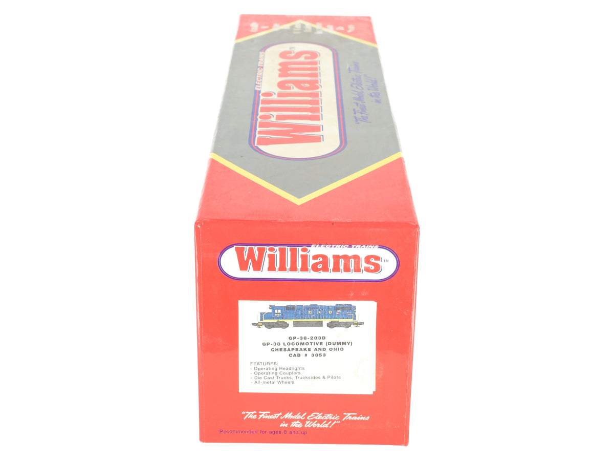 Williams GP38-203D O Gauge Chesapeake & Ohio GP-38 Dummy Diesel Locomotive #3853 EX/Box