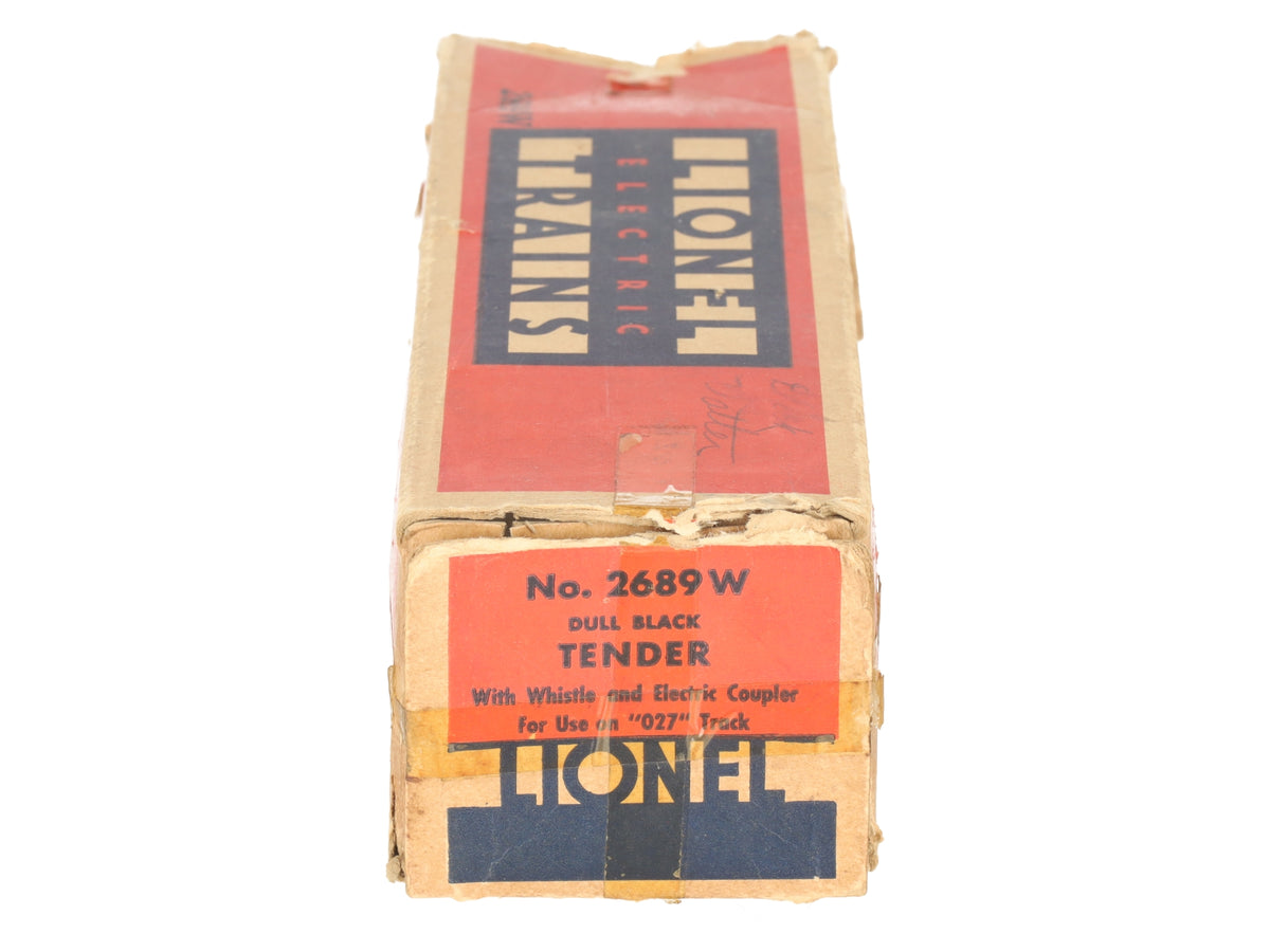 Lionel 2689W Vintage O Prewar Tinplate Whistling Tender/Box