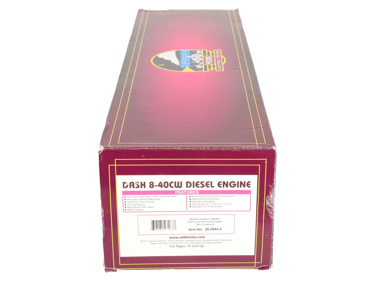 MTH 20-2944-3 O Gauge Norfolk Southern Dash-8 Non-Powered Diesel Engine #8385 EX/Box