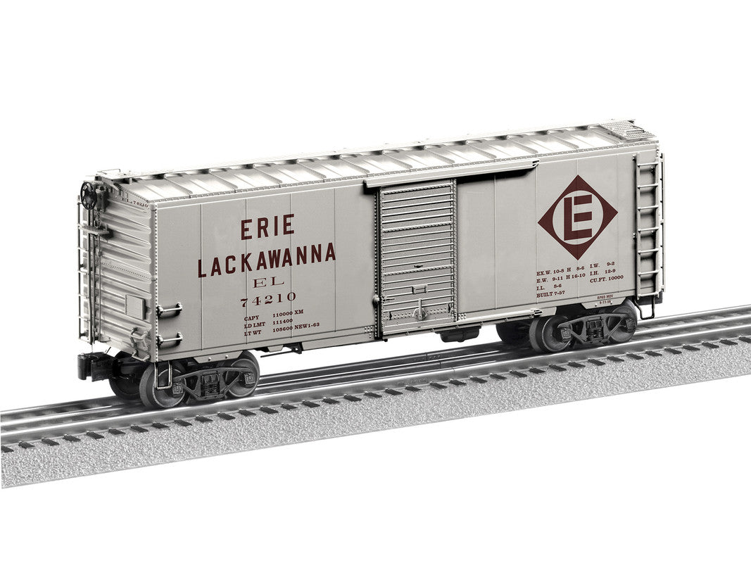 Lionel 2026140 O Erie Lackawanna "Flat Spot" FreightSounds PS1 Boxcar #74210
