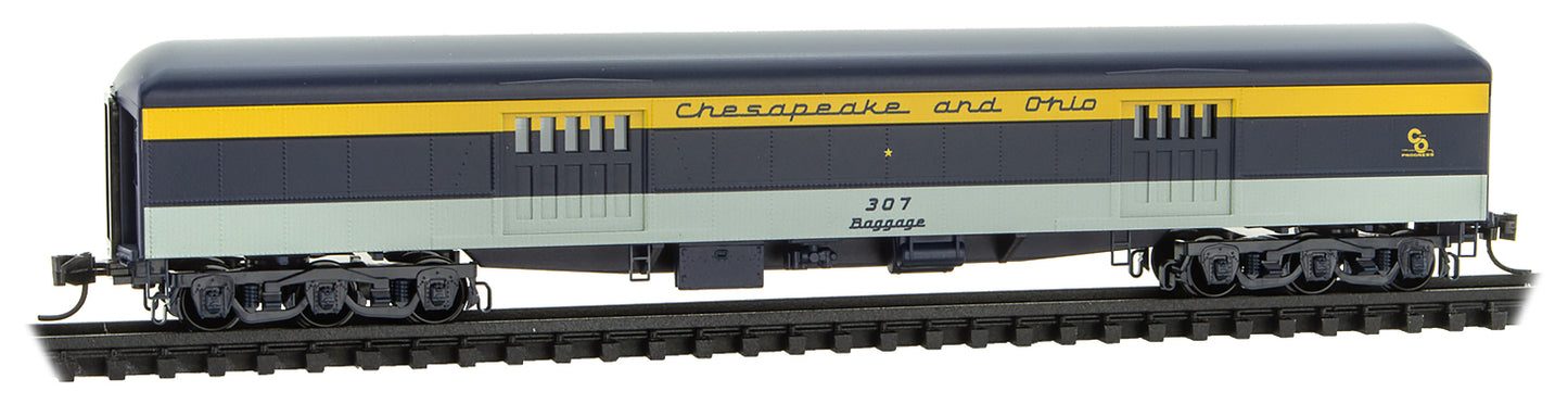 Micro-Trains 14700410 N Chesapeake & Ohio 70' Heavyweight Baggage Car #307