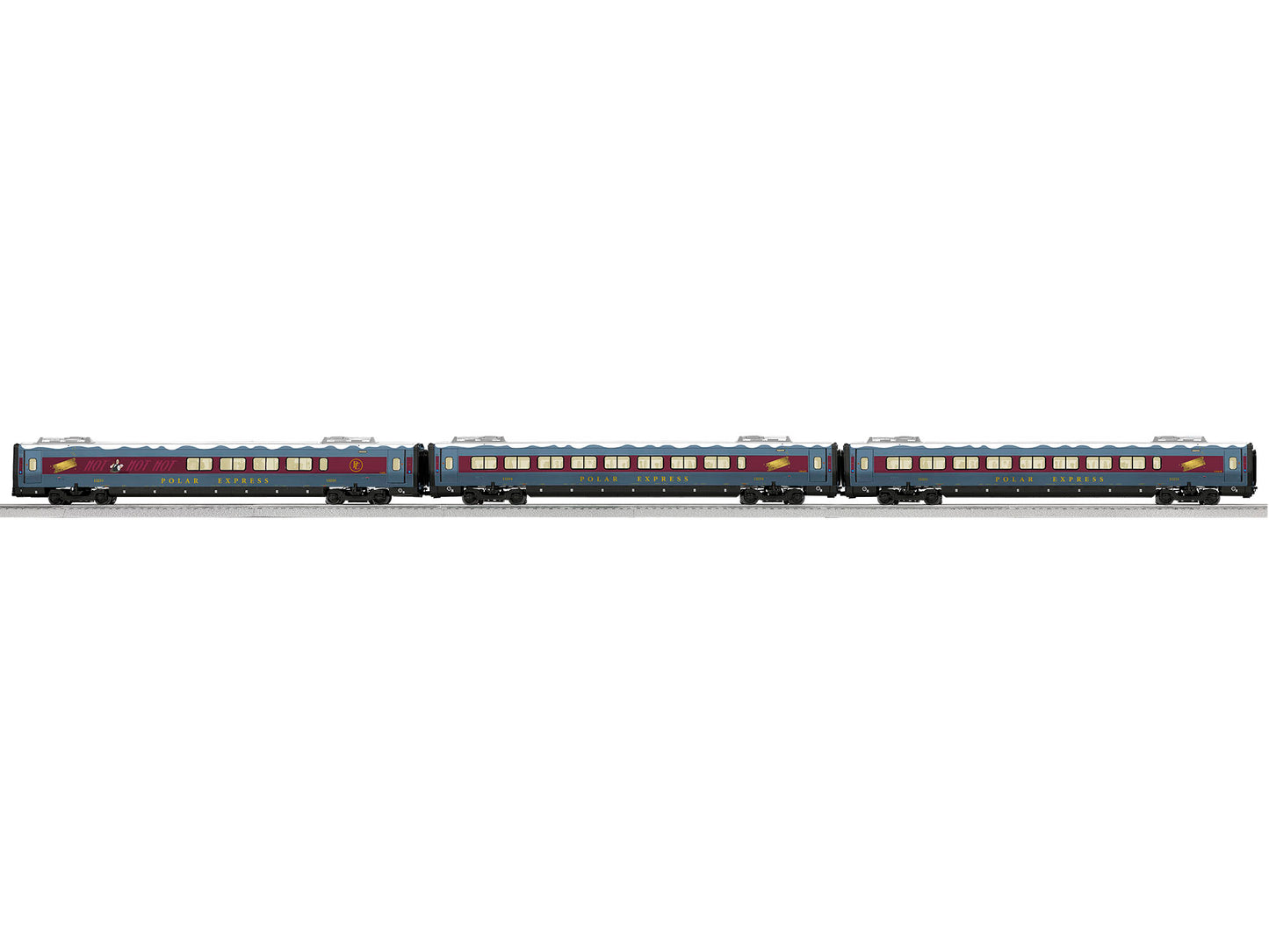 Lionel 2127140 O Guage The Polar Express High Speed Train Expansion (Pack of 3)