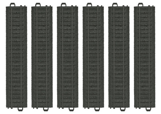 Marklin 23172 HO My World 171.7mm Straight Plastic Track Sections (Pack of 6)
