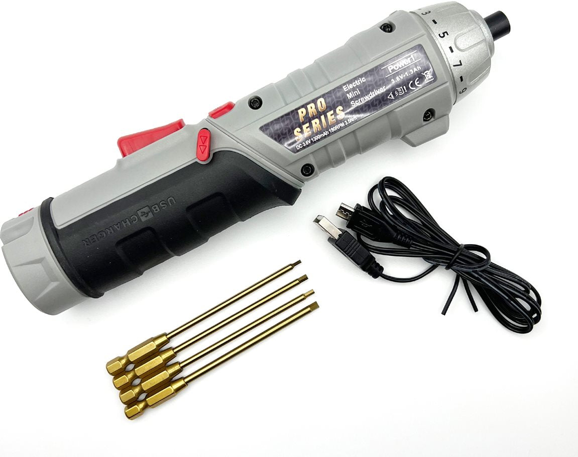 Racers Edge PRO7030 Cordless Drill with Clutch and Metric Tip Set