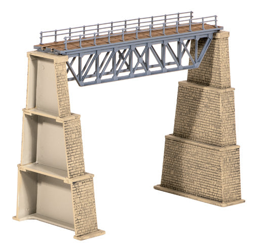 Ratio 240 N Steel Truss Bridge with Stone Piers Building Kit