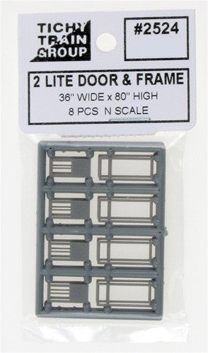 Tichy 2524 N 36" x 80" 2-Lite Door w/Separate Frame (Pack of 8)