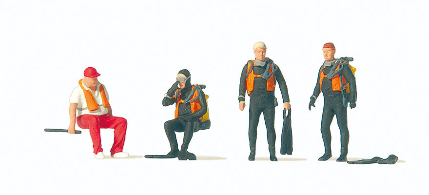 Preiser 10693 HO Diver Figures (Set of 4)