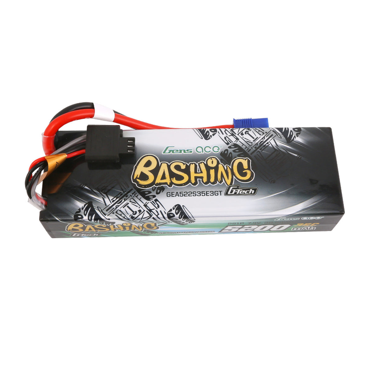 Gens Ace GEA522S35E3GT 5200mAh 7.4V 2S1P 35C Car Lipo Battery Pack Hardcase 24#