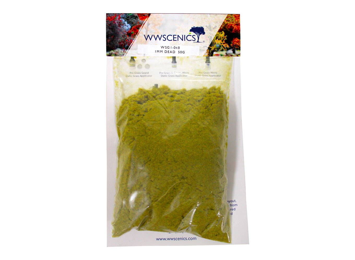WWScenics WSG1-048 1mm Dead Static Grass - 50 g Bag