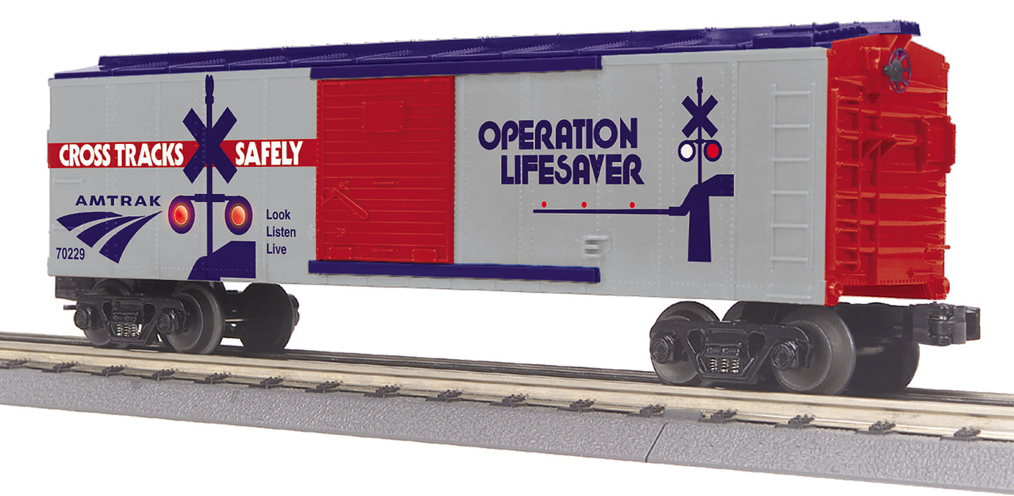 MTH 30-71121 O Amtrak Boxcar w/Blinking LED's