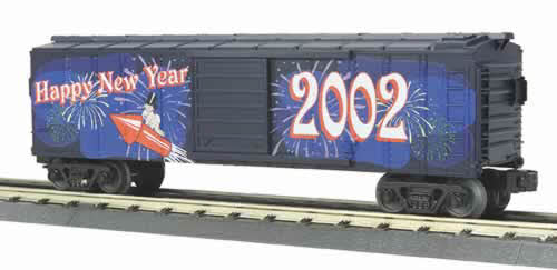 MTH 30-7490 O Gauge New Years Box Car 2002 LN/Box