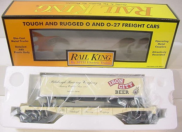MTH 30-76092 Iron City Beer Flatcar with Trailer (#4) LN/Box