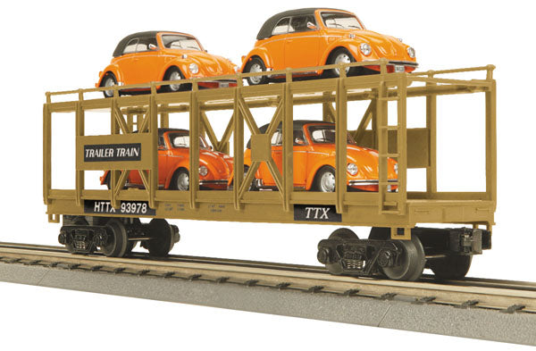 MTH 30-76269 TTX Auto Carrier Flatcar w/4 VW Beetles