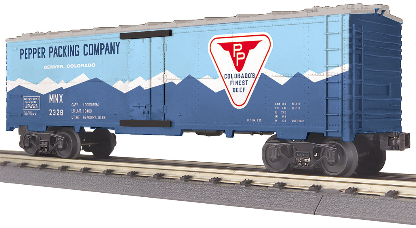 MTH 30-78224 O Pepper Packing RailKing Modern Reefer Car #2328 NIB