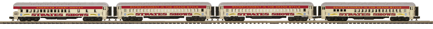 Atlas 3001772A O Strates Shows Red Exclusive Carnival Train (Set of 4)