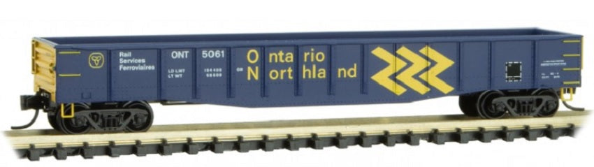 Micro-Trains 10500191 N Ontario Northern 50' 14-Panel Fixed-End Gondola #5061