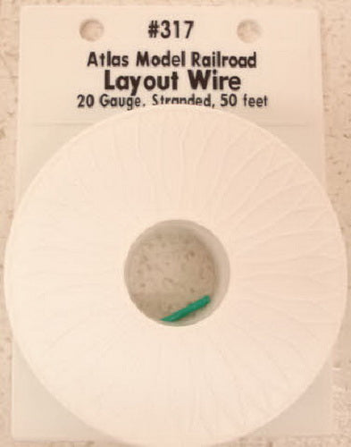 Atlas 0317 Green 50' Standard 20 Gauge Layout Wire