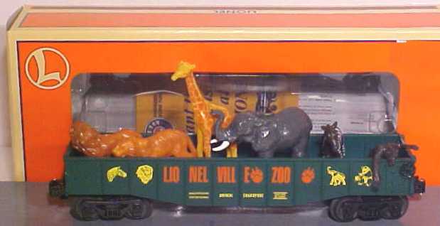 Lionel 6-19476 O Gauge Lionelville Zoo Gondola with Animals
