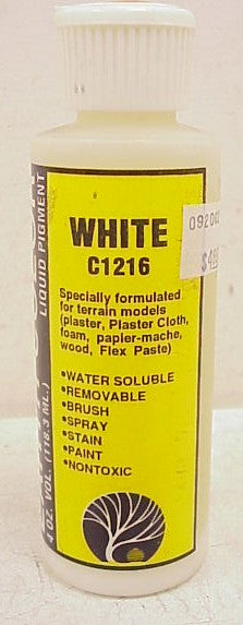 Woodland Scenics C1216 White Liquid Pigment 4 oz. Bottle