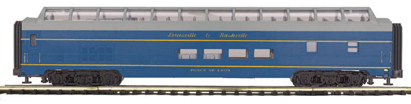 MTH 20-67111 Louisville & Nashville 70' ABS Vista Smooth Dome Passenger Car
