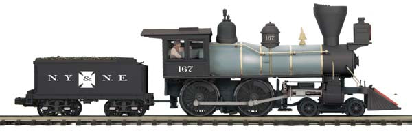 MTH 20-3392-2 O NY & New England 4-4-0 American Steam w/PS2 #167 (Scale Wheels)