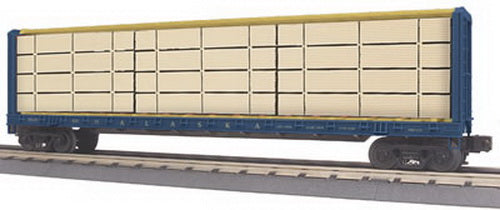 MTH 30-76111 O Gauge Alaska Center I-Beam Flat Car NIB
