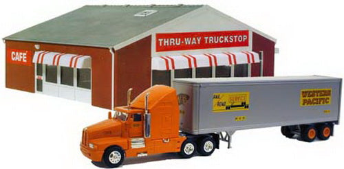 Model Power 767 HO Scale Built-up Thru-Way Truck Stop