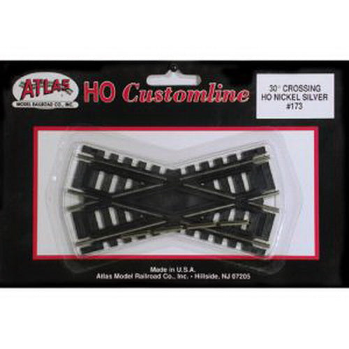 Atlas 0173 HO Code 100 Nickel Silver 30° Track Crossing