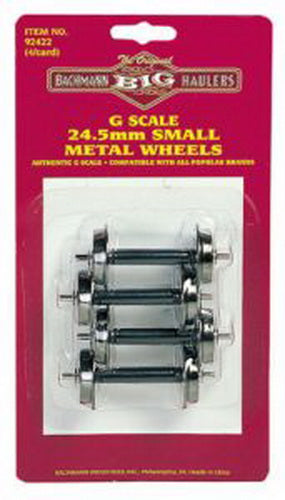 Bachmann 92422 G 24.5 mm Small Metal Wheel Set (Pack of 4)