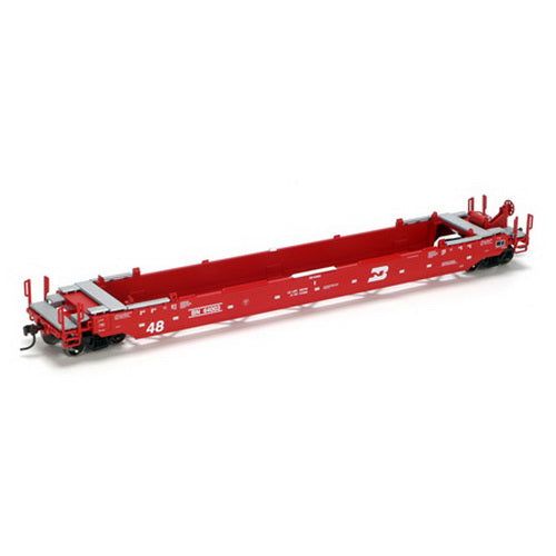 Athearn 72563 HO Scale Burlington Northern 48' Husky Stack Well Car #64003