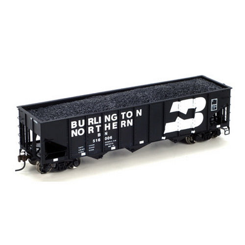 Athearn 76380 HO Scale BN 40' 3-Bay Ribbed Hopper w/Load #516006 LN/Box