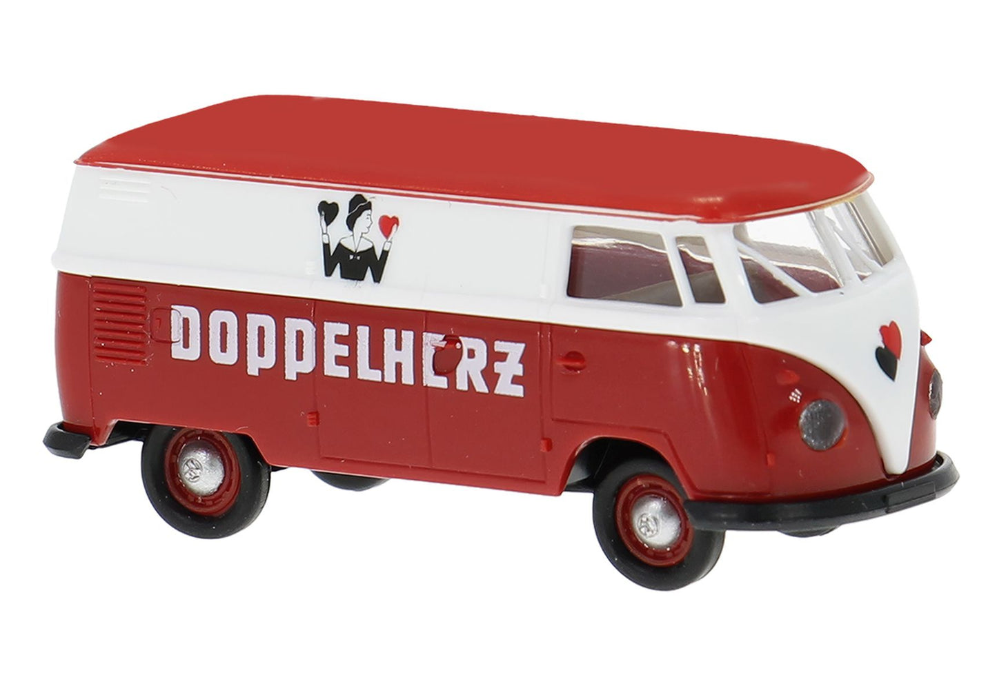 Brekina Automodelle 32307 HO Doppelherz '60-'63 Volkswagen T1b Kasten Cargo Van