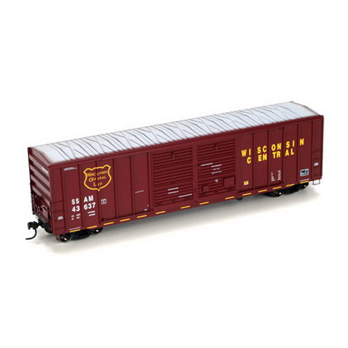 Athearn 87360 HO Scale Wisconsin Central 50' FMC Double Door Boxcar #43637
