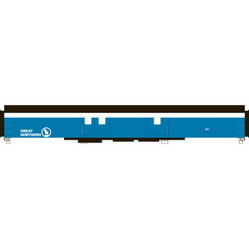Rapido Trains 106226 HO Great Northern 73' 6" Smooth Side Baggage-Express #301
