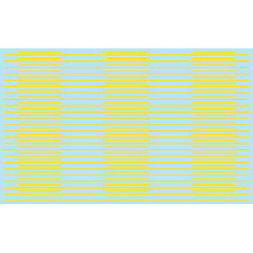Kadee 3124 HO Sheet of Street Decal Solid Dashes in Yellow