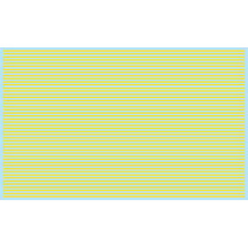 Kadee 3126 HO Sheet of Yellow Street Decal with Solid Dashes