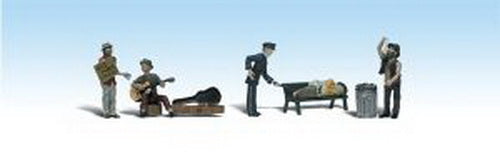 Woodland Scenics A1916 HO Scenic Accents Park Bum People Figures 8pk
