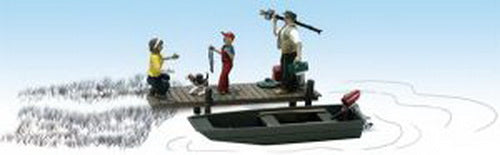 Woodland Scenics A1923 HO Scenic Accents Family Fishing Figures (Set of 5)