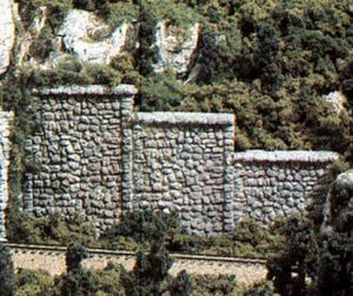 Woodland Scenics C1161 N Random Stone Retaining Wall (Pack of 6)